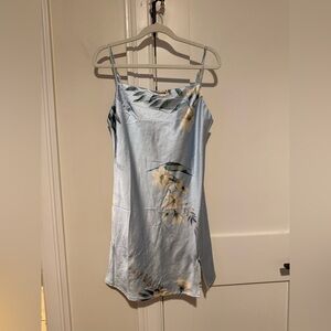 Princess Polly Light Blue Floral Mini Dress